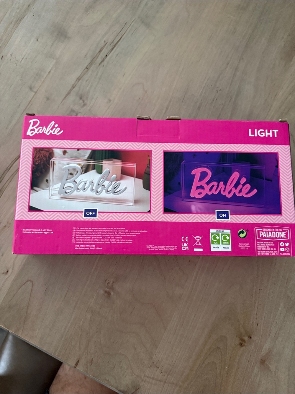 Barbie Pink Neon Script Light - Picture 2 of 2